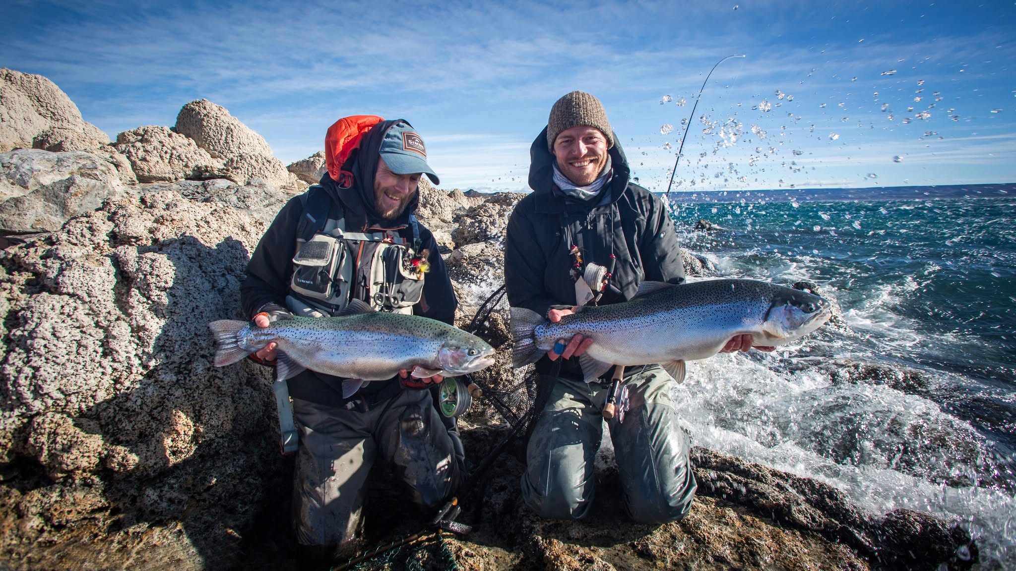 To fluefiskere med fangst i Argentina
